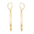 Italian 10K Yellow Gold Drop Hoop Earrings 2.60 Grams - Sticky add to cart bar