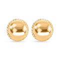 Cerchi Studs Italian 10K Yellow Gold Diamond-Cut Round Stud Earrings 1.43 Grams - Sticky add to cart bar
