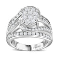 Doorbuster Diamond Ring in Platinum Over Sterling Silver (Size 6.0) 1.90 ctw - Sticky add to cart bar