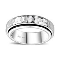 Platinum Over Sterling Silver Band Ring (Size 10) (7.10 g)