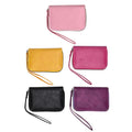 Black, Brown, Red, Navy and Green Faux Leather Set of 5 Card Holder (3.9"x1.4"x2.9") with Wrist Strap - Sticky add to cart bar