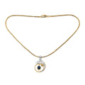 Doorbuster Bali Legacy Blue Star Sapphire (DF) 4.50 ctw Tulang Naga Chain Dragon Necklace 20 Inches in 22K Vermeil Yellow Gold Over and Sterling Silver - Sticky add to cart bar