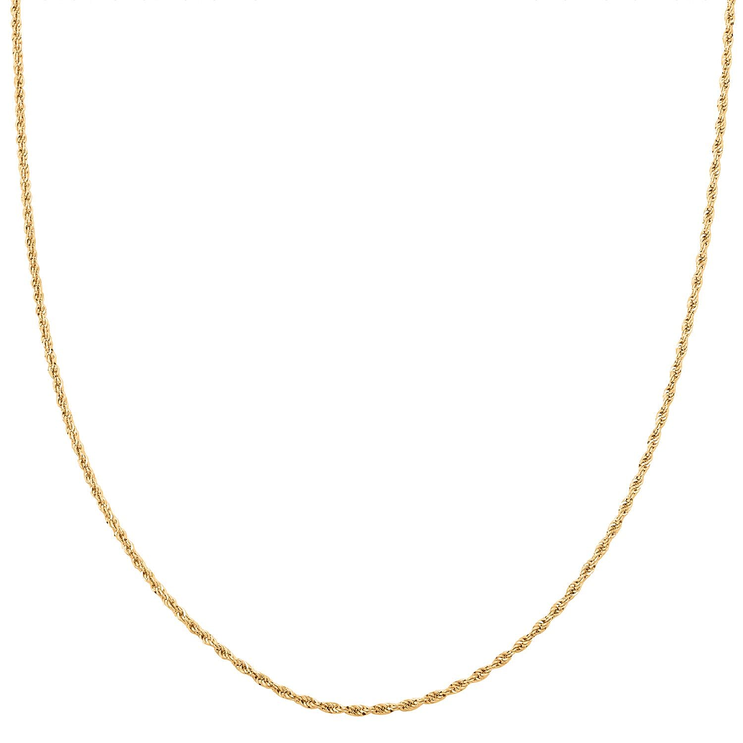 14K YG 1.5mm Rope Chain Necklace 1.60 Grams