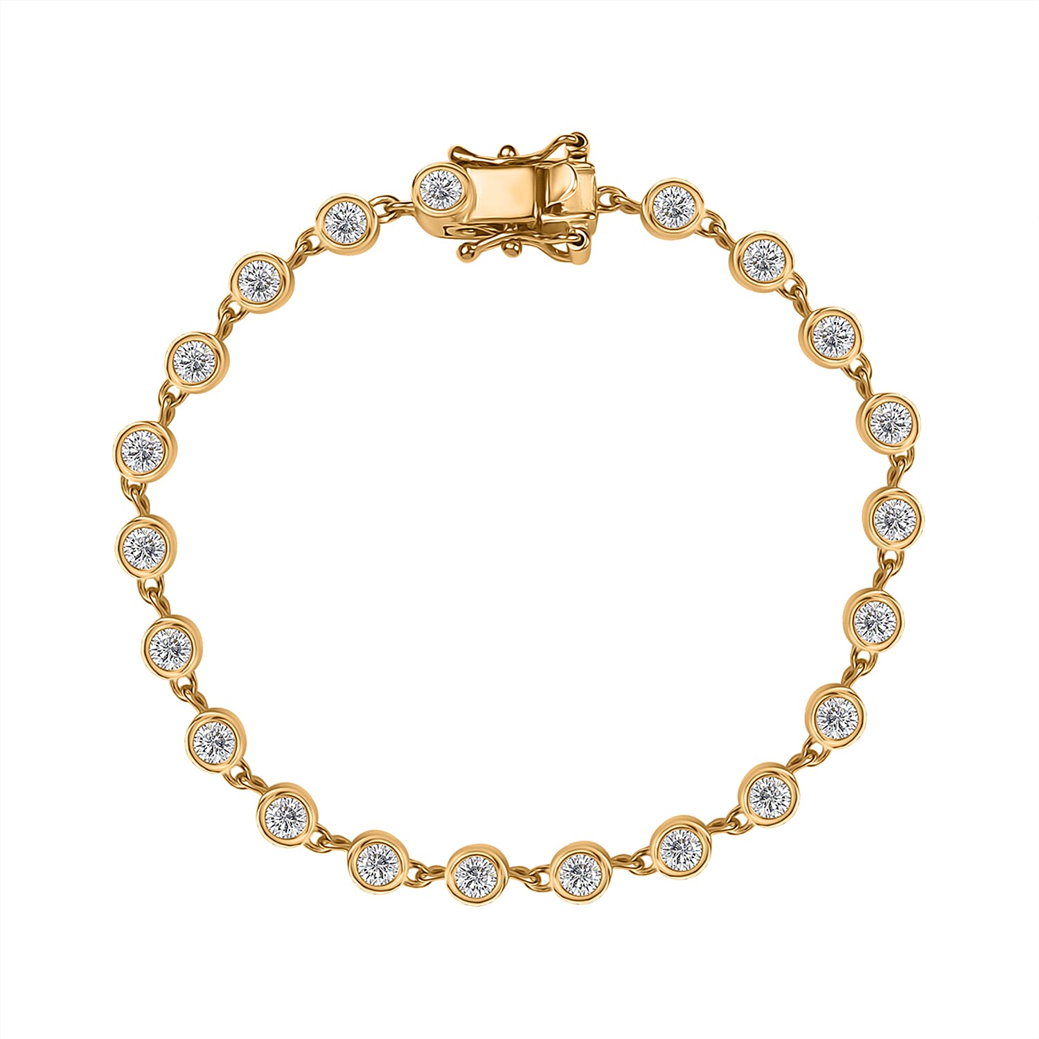 Moissanite Bracelet in Platinum Over Sterling Silver (6.50 In) 2.35 ctw
