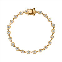 Moissanite Bracelet in Platinum Over Sterling Silver (6.50 In) 2.35 ctw