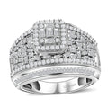 14 Aug TLV Diamond Ring in Platinum Over Sterling Silver (Size 10.0) 1.50 ctw - Sticky add to cart bar