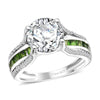 Moissanite & Chrome Diopside