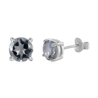 Green Amethyst Earrings in Sterling Silver 1.52 ctw