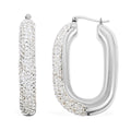 White Crystal Earrings in Sterling Silver - Sticky add to cart bar