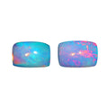 Ethiopian Welo Opal Set of 2 (Cush 6x4 mm) 0.49 ctw Loose gemstone - Sticky add to cart bar
