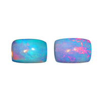 Ethiopian Welo Opal Set of 2 (Cush 6x4 mm) 0.49 ctw Loose gemstone