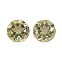 AAA Brazilian Green Gold Quartz Set of 2 (Rnd 8 mm) 3.05 ctw Loose gemstone