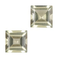 Brazilian Green Gold Quartz Set of 2 (Sqr 7 mm) 3.01 ctw Loose gemstone - Sticky add to cart bar