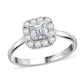 Modani 950 Platinum Asscher Cut Diamond VS Ring (Size 10.0) 5.65 Grams 1.06 ctw - Sticky add to cart bar
