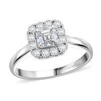 Modani 950 Platinum Asscher Cut Diamond VS Ring (Size 10.0) 5.65 Grams 1.06 ctw
