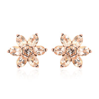 10K Rose Gold Marropino Morganite Stud Earrings 2.00 ctw
