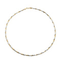 Seta Bicolor Italian 10K Yellow and White Gold Necklace 18 Inches 3.10 Grams - Sticky add to cart bar