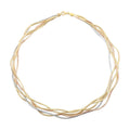 Mare Colorato Italian 10K Yellow, Rose and White Gold Necklace 18 Inches 4.40 Grams - Sticky add to cart bar