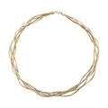 Mare Italian 10K Yellow Gold 5 Strand Necklace 18 Inches 4.40 Grams - Sticky add to cart bar