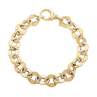 Specchio Rolo Italian 10K Yellow Gold Bracelet (7.50 In) 6.20 Grams