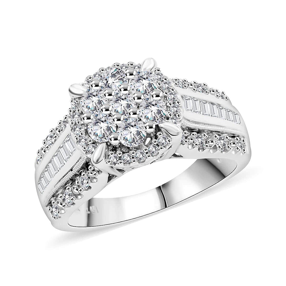 10K White Gold Diamond I2-I3 Ring 5.85 Grams 1.00 ctw (Del. in 10-12 Days)
