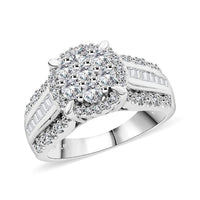 10K White Gold Diamond I2-I3 Ring 5.85 Grams 1.00 ctw (Del. in 10-12 Days)