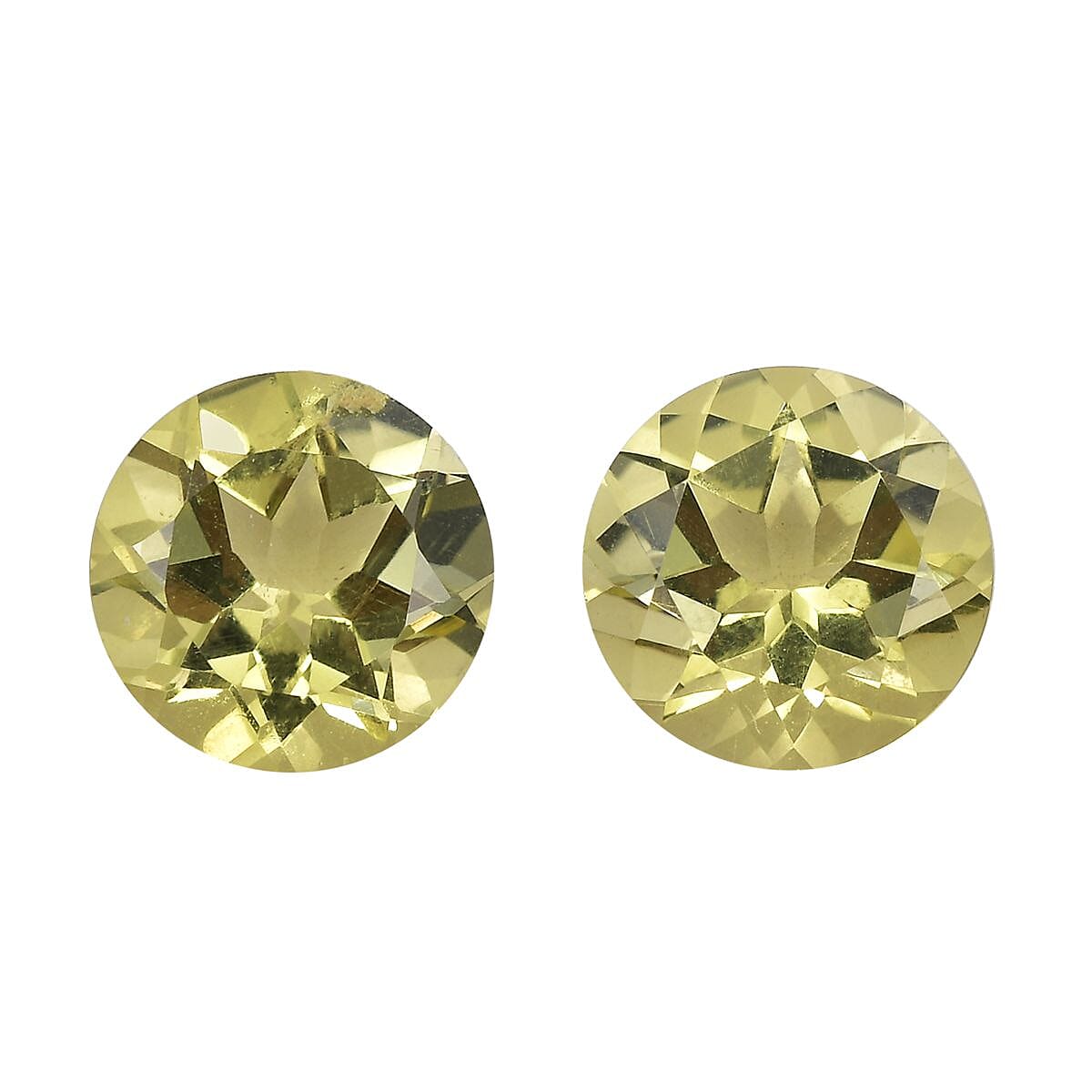 Lemon Quartz Set of 2 (Rnd 9 mm) 4.50 ctw Loose gemstone