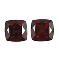 AA Mozambique Garnet Set of 2 (Cush 6x6 mm) 2.22 ctw Loose gemstone - Sticky add to cart bar
