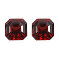 Asscher Cut Mozambique Garnet Set of 2 (Oct 6x6 mm) 2.91 ctw Loose gemstone - Sticky add to cart bar