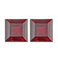 Mozambique Garnet Set of 2 (Sqr 7 mm) 3.61 ctw Loose gemstone - Sticky add to cart bar