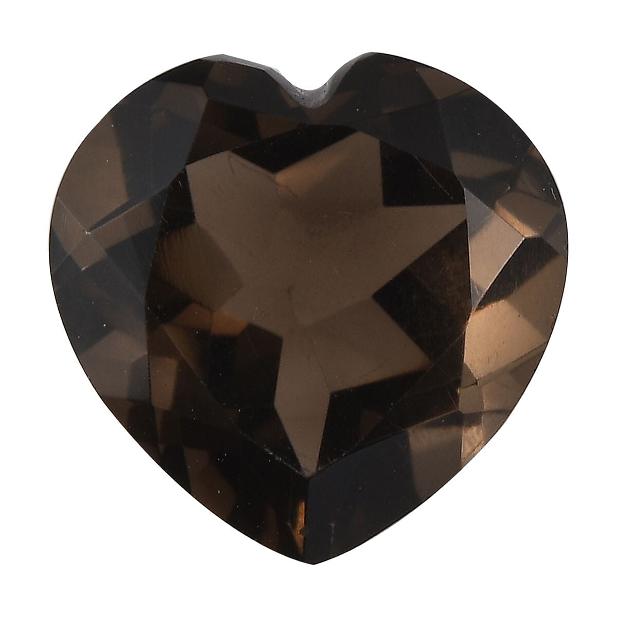 Brazilian Smoky Quartz (Hrt 12 mm) 4.45 ctw Loose Gemstone