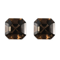 AA Brazilian Smoky Quartz Set of 2 (Oct 11x11 mm) 10.28 ctw Loose Gemstone