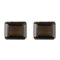 Brazilian Smoky Quartz Set of 2 (Oct 11x9 mm) 7.74 ctw Loose Gemstone - Sticky add to cart bar
