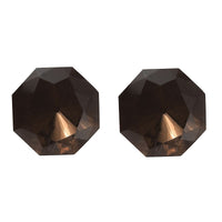 AA Brazilian Smoky Quartz Set of 2 (Octillion 8 mm) 4.60 ctw Loose Gemstone