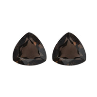 Brazilian Smoky Quartz Set of 2 (Trl 12 mm) 8.54 ctw Loose Gemstone