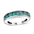 Grandidierite Half Eternity Band Ring in Rhodium Over Sterling Silver (Size 10.0) 2.15 ctw - Sticky add to cart bar