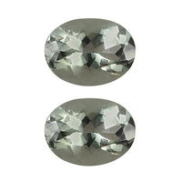 Montezuma Prasiolite Set of 2 (Ovl 8x6 mm) 1.95 ctw Loose Gemstone