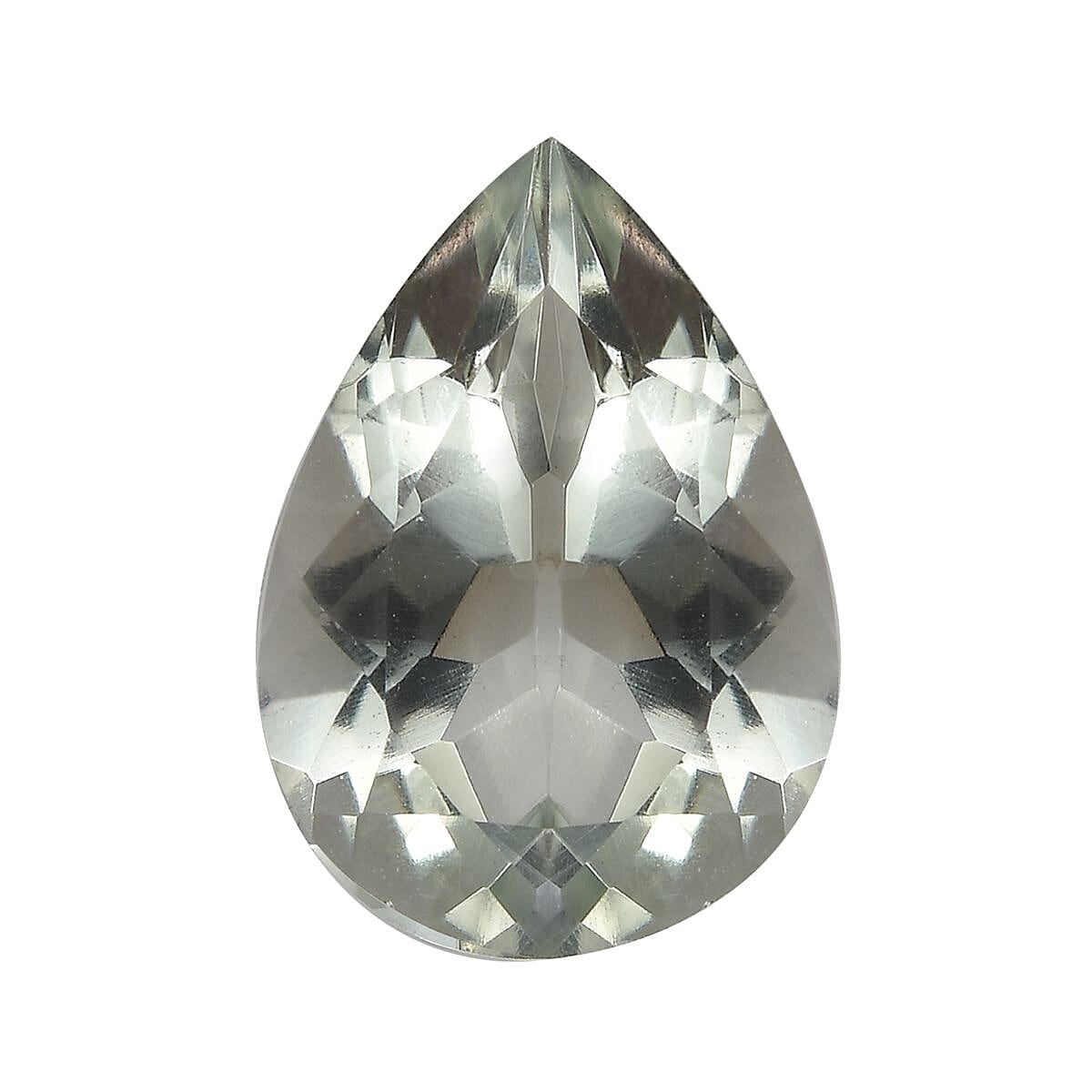 Montezuma Prasiolite (Pear 14x10 mm) 4.23 ctw Loose Gemstone
