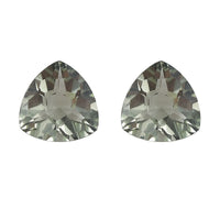 Montezuma Prasiolite Set of 2 (Trl 9 mm) 4.18 ctw Loose Gemstone