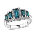 Luxoro 14K White Gold AAA Monte Belo Indicolite, White Diamond (G-H, I2) (0.30 cts) Ring (Size 8.0) (5 g) 1.65 ctw - Sticky add to cart bar