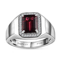 Rhapsody 950 Platinum AAAA Ofiki Rubellite and E-F VS Diamond Men's Ring 9.70 Grams 2.85 ctw - Sticky add to cart bar