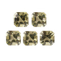 Asscher Cut Green Gold Quartz Set of 5 (Oct 6x6 mm) 5.02 ctw Loose gemstone - Sticky add to cart bar