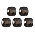 AA Brazilian Smoky Quartz Set of 5 (Cush 6x6 mm) 4.56 ctw Loose gemstone - Sticky add to cart bar