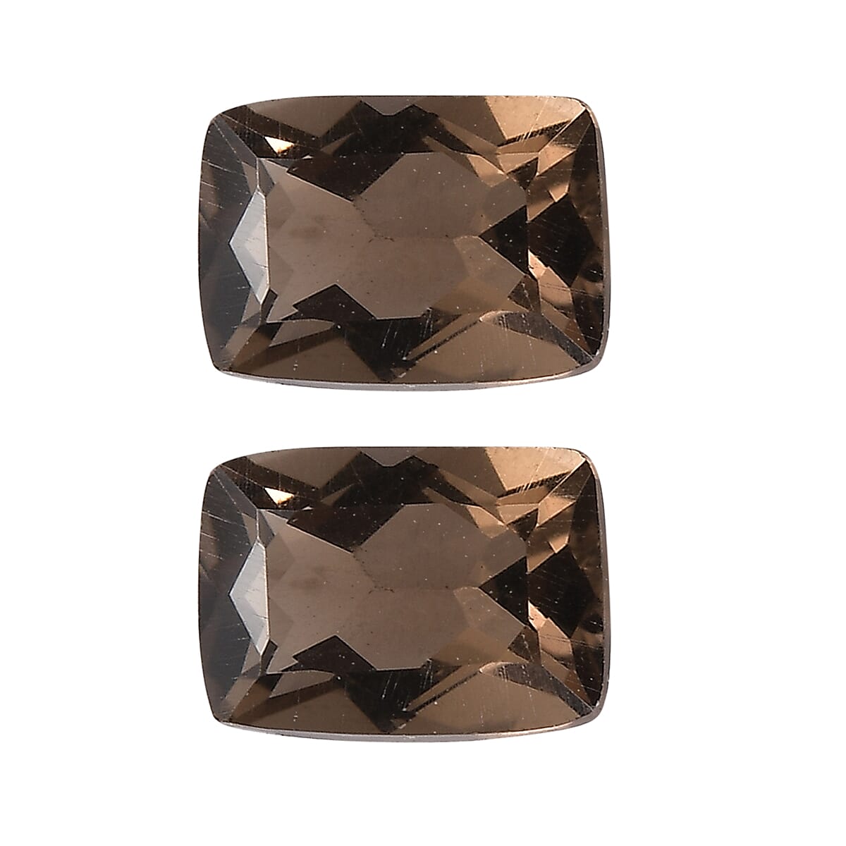 AA Brazilian Smoky Quartz Set of (Cush 7x5 mm) 1.55 ctw Loose gemstone