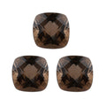 AA Brazilian Smoky Quartz Set of 3 (Cush 8x8 mm) 5.62 ctw Loose gemstone - Sticky add to cart bar