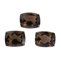 Brazilian Smoky Quartz Set of 3 (Cush 9x7 mm) 5.88 ctw Loose gemstone