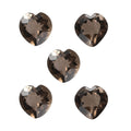 Brazilian Smoky Quartz Set of 5 (Hrt 7 mm) 5.45 ctw Loose gemstone - Sticky add to cart bar