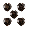 AA Brazilian Smoky Quartz Set of 5 (Hrt 7 mm) 5.50 ctw Loose gemstone - Sticky add to cart bar
