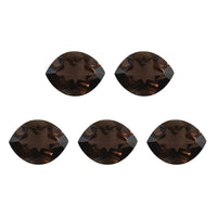 AA Brazilian Smoky Quartz Set of 5 (Mrq 10x8 mm) 9.28 ctw Loose gemstone