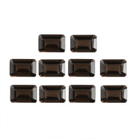 AA Brazilian Smoky Quartz Set of 10 (Oct 6x4 mm) 5.35 ctw Loose gemstone